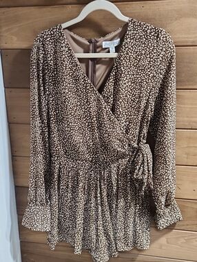 Leopard Tie Romper
